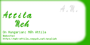 attila meh business card